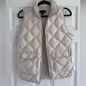 J. Crew Women's Beige Quilted Vest
